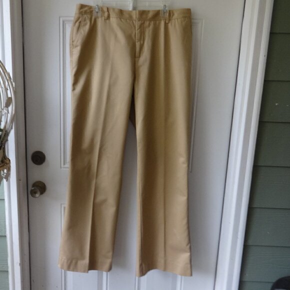 Eddie Bauer size 16 women's pants, mercer fit, 100% cotton wide srtaight leg - Picture 1 of 13